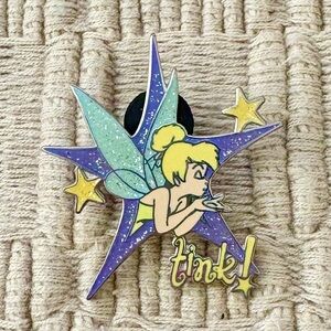 DISNEY 2003 Tinker Bell Blowing Pixie Dust Sparkle Star Pin